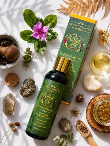 Ulfat Roots Herbal Hair Oil by Zonni Lifestyle – 20+ Natural Herbs for Hair Growth & Strength (200 ml)